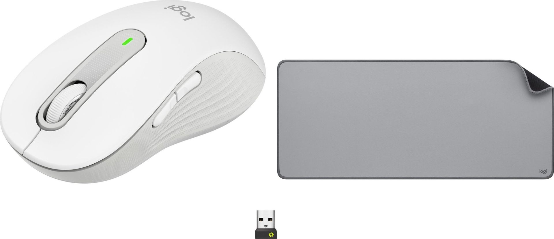 Mysz Logitech M650 L Biało-szary 910-006238 + Studio Series - MID GREY 956-000052
