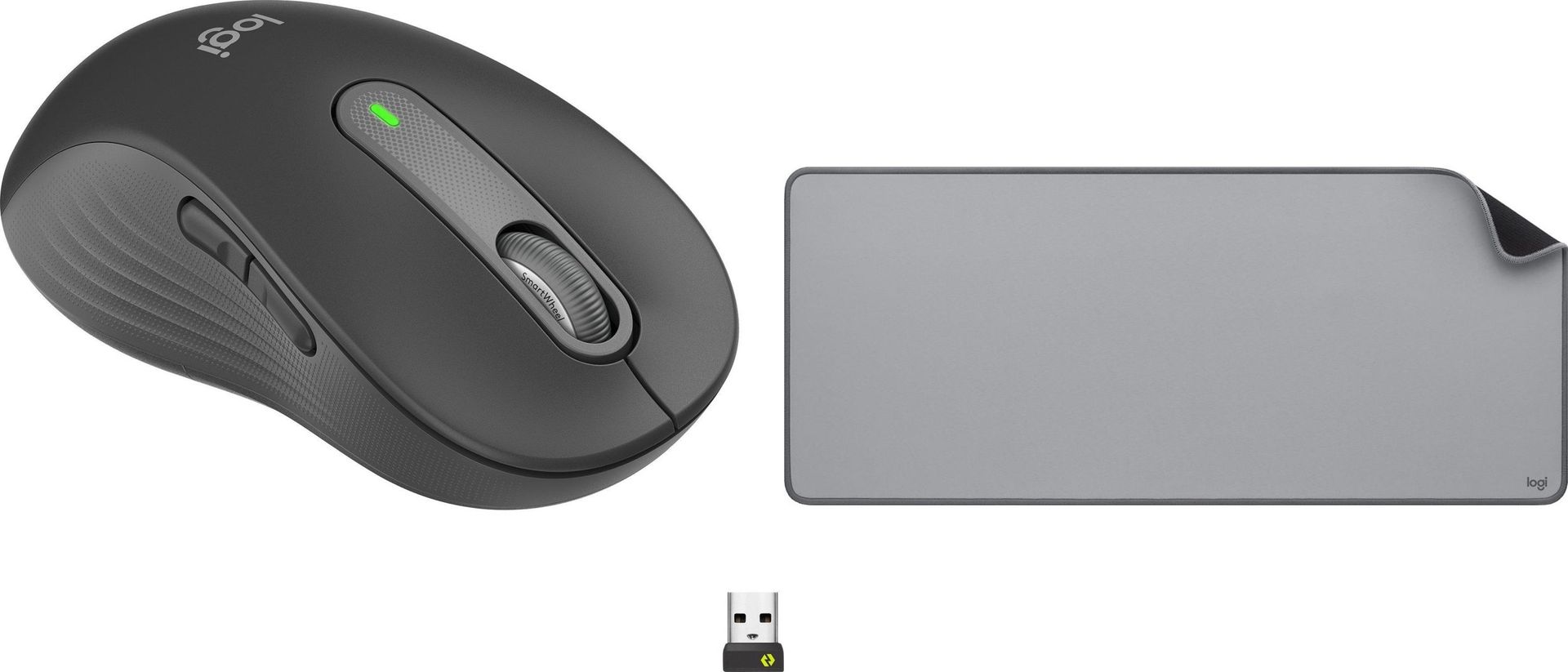 Logitech M650 L Grafitowy Left 910-006239 + Studio Series - MID GREY 956-000052
