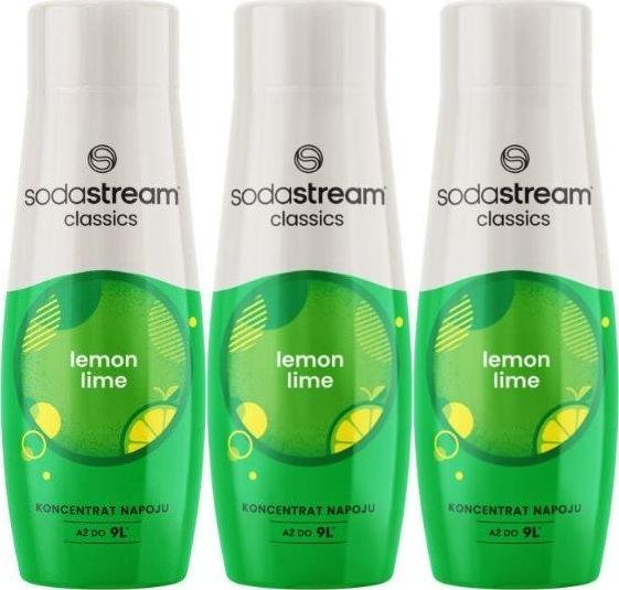 Sodastream 3 x Syrop Cytryna Limonka 440 ml
