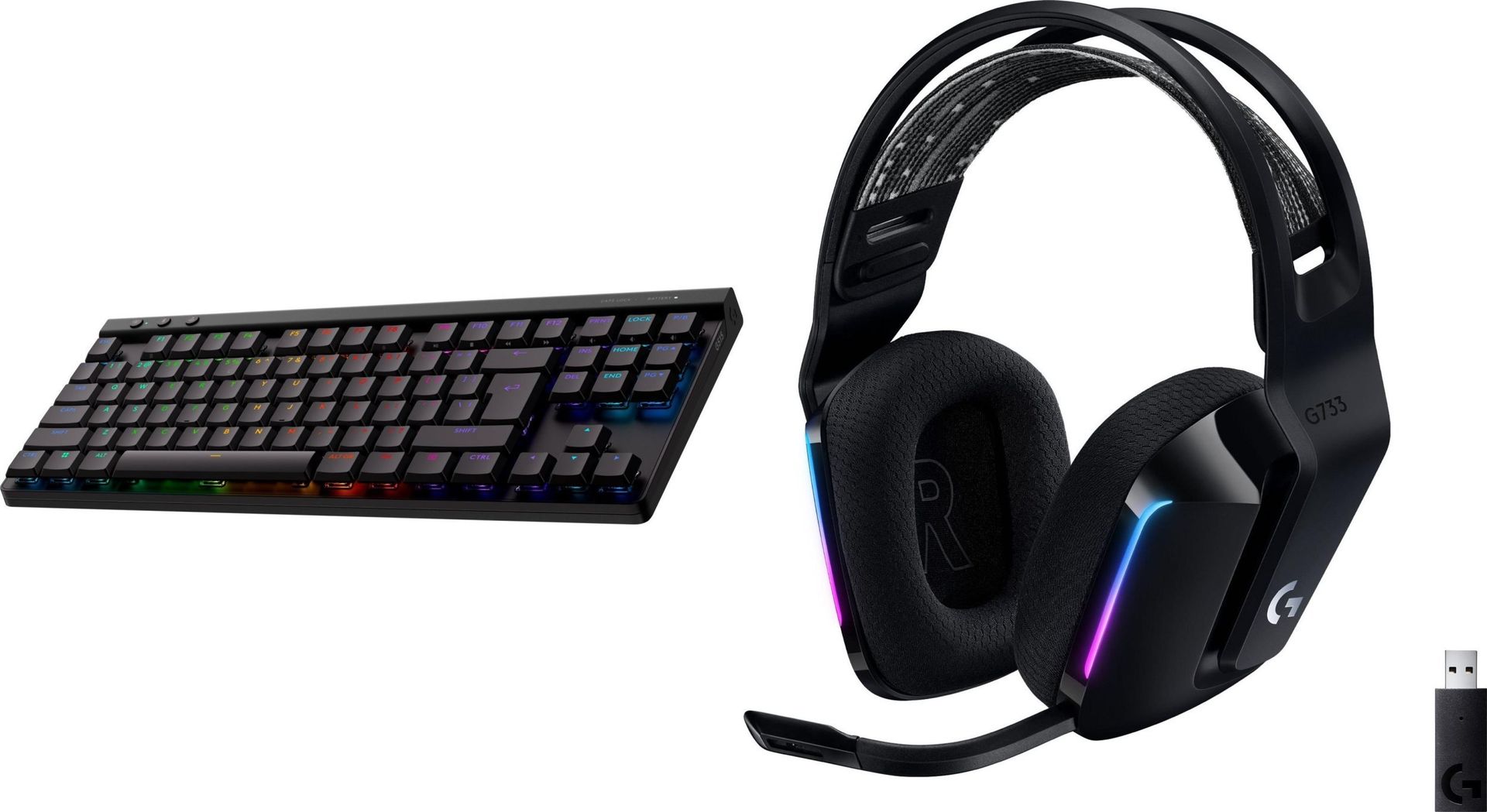 Logitech G515 Lightspeed TKL 920-012538 + G733 Lightspeed Czarne 981-000864