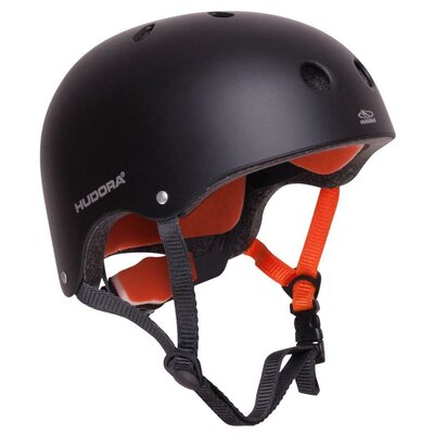 Hudora 84104 sportowy kask ochronny Skateboarding Czarny, Pomarańczowy Open face helmet, Chełm