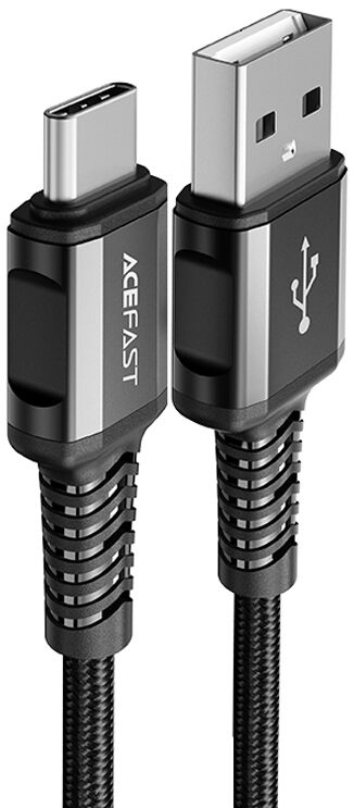 Acefast kabel USB - USB Typ C 1,2m, 3A czarny (C1-04 black) C1-04-A-C black