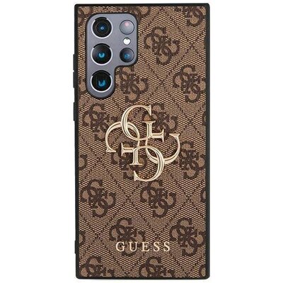 Guess GUHCS22L4GMGBR S908 S22 Ultra brązowy/brown hardcase 4G Big Metal Logo