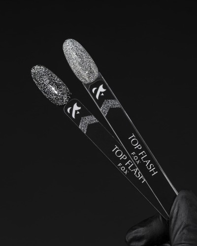 FOX Top Flash 7 ml - Top hybrydowy bez przemywania z efektem srebrnego blasku