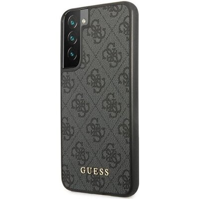 Guess GUHCS22SG4GFGR S22 S901 szary/grey hard case 4G Metal Gold Logo GUE001849