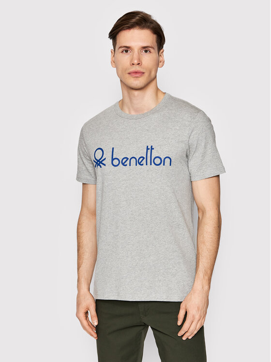 Benetton United Colors Of T-Shirt 3I1XU100A Szary Regular Fit