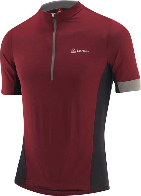 Löffler Pure Half-Zip Bike Jersey Men, czerwony EU 52 2022 Koszulki kolarskie