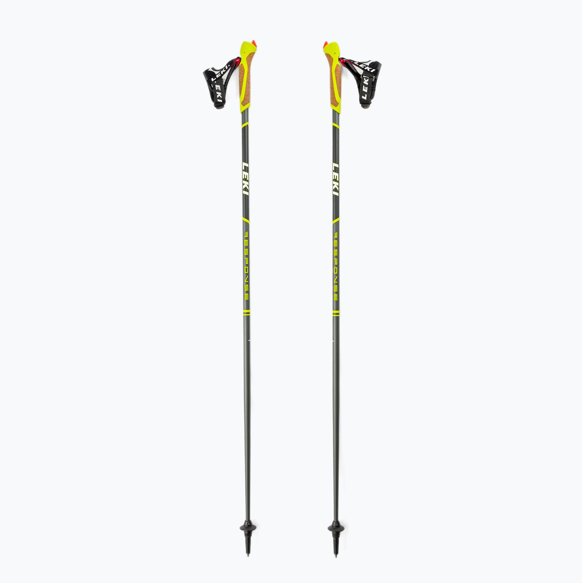 Leki Response Walking Poles Flex Tip, dark anthracite-palegreen-black 120cm 2021 Kijki 65025201120