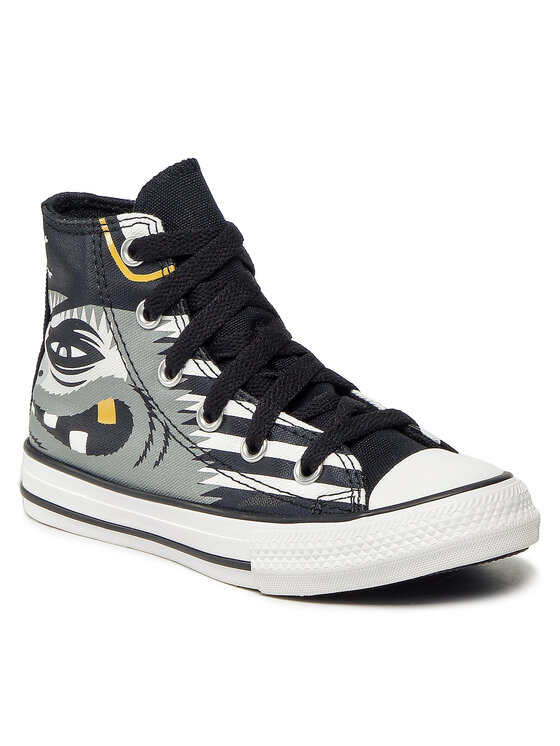 Converse Buty chłopięce szary Chuck - 27 372729C_WHITE/BLACK/GOLD-27