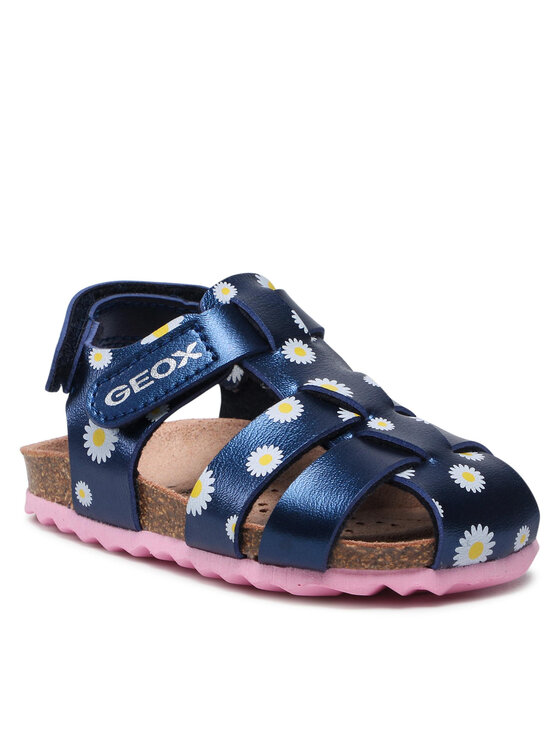 Buty dla dziewczynek - Geox Sandały B.S Chalki G. A B252RA 000NF C4002 M Granatowy - grafika 1