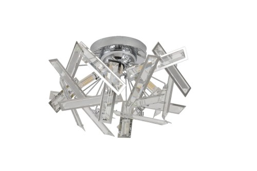 Auhilon Lampa sufitowa Glamour plafon chromowany CLEMENTI LED Ready JX8323-4chrome JX8323-4chrome