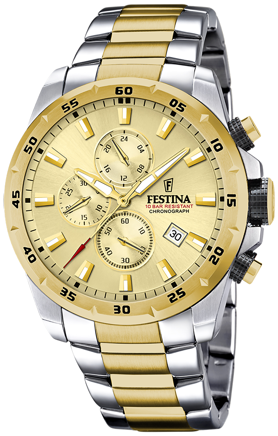 Festina Męski analogowy zegarek kwarcowy z bransoletką ze stali szlachetnej F20562/1