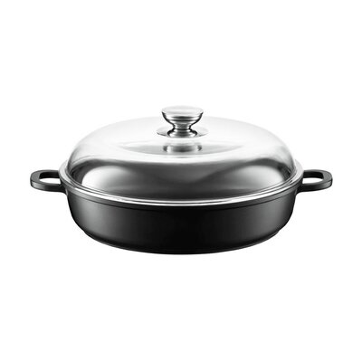 Ambition MAGNAT BRYTFANNA PATELNIA Z POKRYWĄ 32 CM ALUMINIUM CZARNA 84525