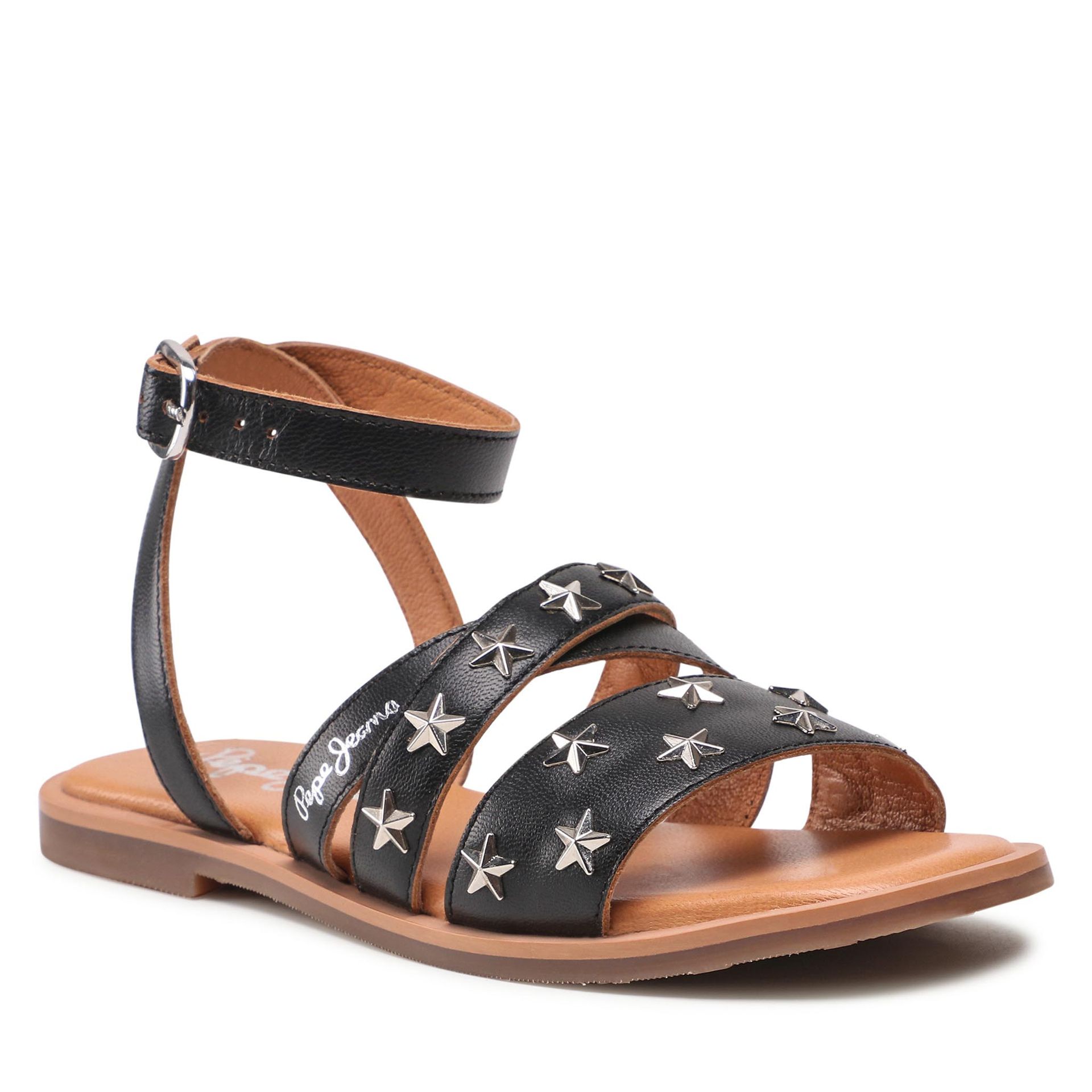 Pepe Jeans Sandały Irma Studs PGS90176 Black 999