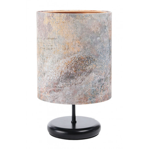 Czarna nowoczesna lampa stołowa z nadrukiem W1-T13