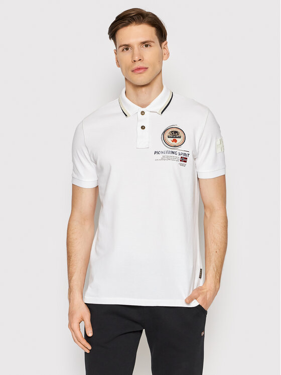 Napapijri Polo Gandy NP0A4G2J Biały Regular Fit