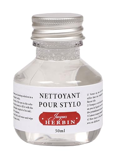 Jacques Herbin 12300T- Butelka środka czyszczącego do piór wiecznych i długopisów 50 ml (produkt bez opakowania - cel zero waste)