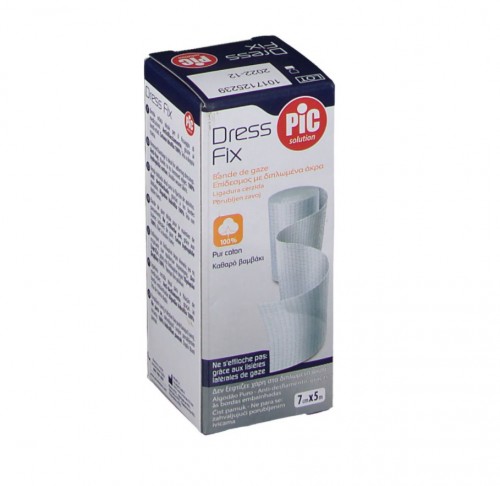 PIC Dress Fix 7cm x 5 m - 12 szt Bandaż obrębiony 100% bawełny