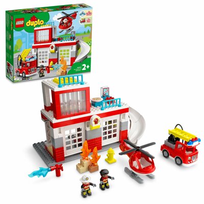 LEGO DUPLO Remiza strażacka i helikopter Nowa 10970