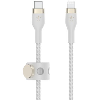 Belkin Kabel USB Typ-C Lightning Braided Silicone 2m Biały CAA011BT2MWH