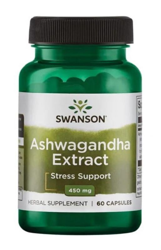 Swanson Ashwagandha Extract - walka ze stresem - 450mg - 60 kaps.