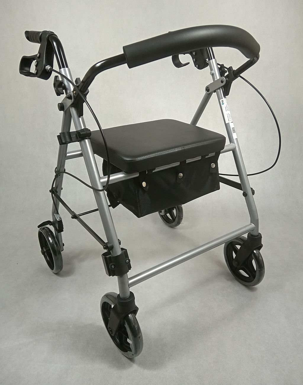 Chodzik rehabilitacyjny czterokołowy stalowy RF-610 Reha Fund (szary)