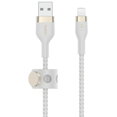Belkin Kabel USB Lightning Braided Silicone 2m Biały CAA010BT2MWH