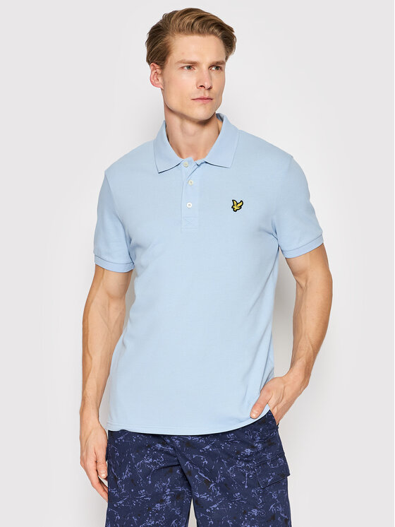 Lyle & Scott Polo Plain SP400VOG Niebieski Regular Fit