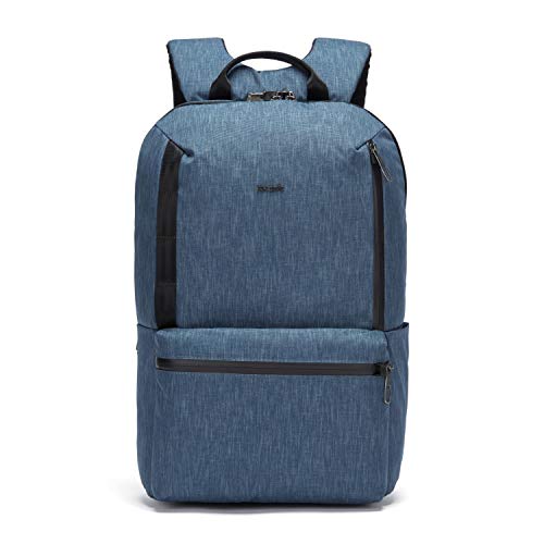 Metrosafe X 20 l, plecak antykradzieżowy, dla kobiet i mężczyzn, 45 x 30 x 13 cm, plecak podróżny, ochrona przed kradzieżą, technologia bezpieczeństwa, 20 l, dżinsowy niebieski/ciemny denim