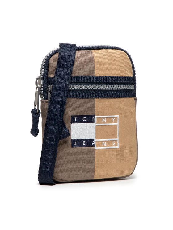 Tommy Jeans Etui na telefon Tjm Heritage Phone Pouch Spliced AM0AM09513 Beżowy