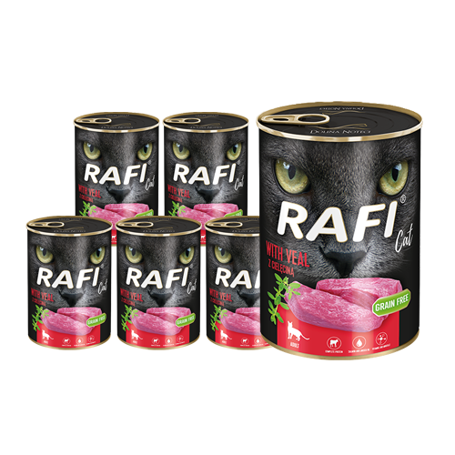 Dolina Noteci RAFI Cat Adult z cielęciną 12 x 400g 53513-uniw