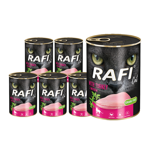 Dolina Noteci RAFI Cat Adult z indykiem 12 x 400g 53514-uniw