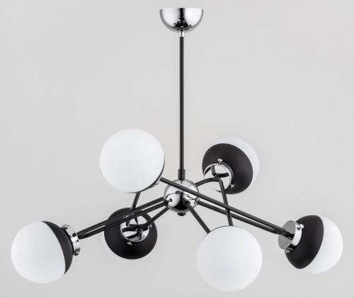 Alfa Sagito Dhrom lampa wisząca 6-punktowa czarna/chrom 63109 63109
