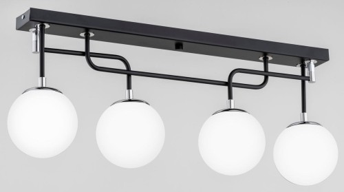 Alfa Gatus lampa sufitowa 4-punktowa czarna/chrom 63112