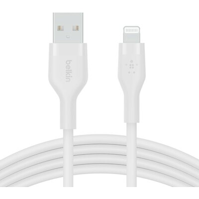 Belkin USB-A Lightning Silicone 2m White