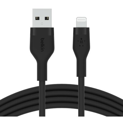 Belkin USB-A Lightning Silicone 2m Black