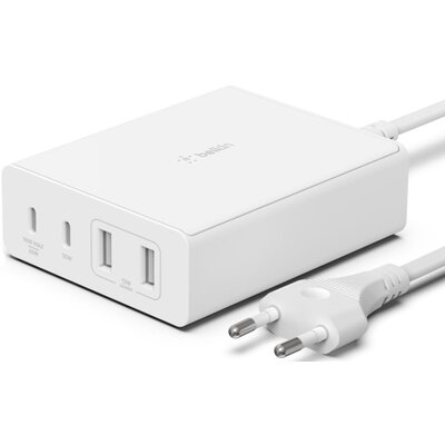 Belkin Ładowarka Charger 108W 4-Port GaN 2xUSB-C 2xUSB-A WCH010vfWH WCH010VFWH
