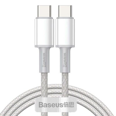 Baseus kabel USB Typ C - USB Typ C szybkie ładowanie Power Delivery Quick Charge 100 W 5 A 1 m biały (CATGD-02)