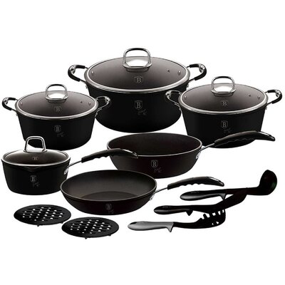 Berlinger Haus ZESTAW GARNKÓW 15-ele BLACK PROFESSIONAL LINE BH-6129 BH-6129