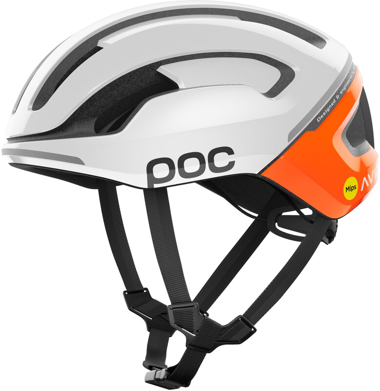 POC Omne Air MIPS Helmet, biały/pomarańczowy L | 56-61cm 2022 Kaski szosowe 10770-1217-LRG