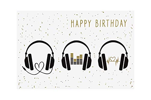 BSB bsb Kartka urodzinowa Pozdrowienia urodzinowe Król urodzinowy - słuchawki - okładka złota 510963-2