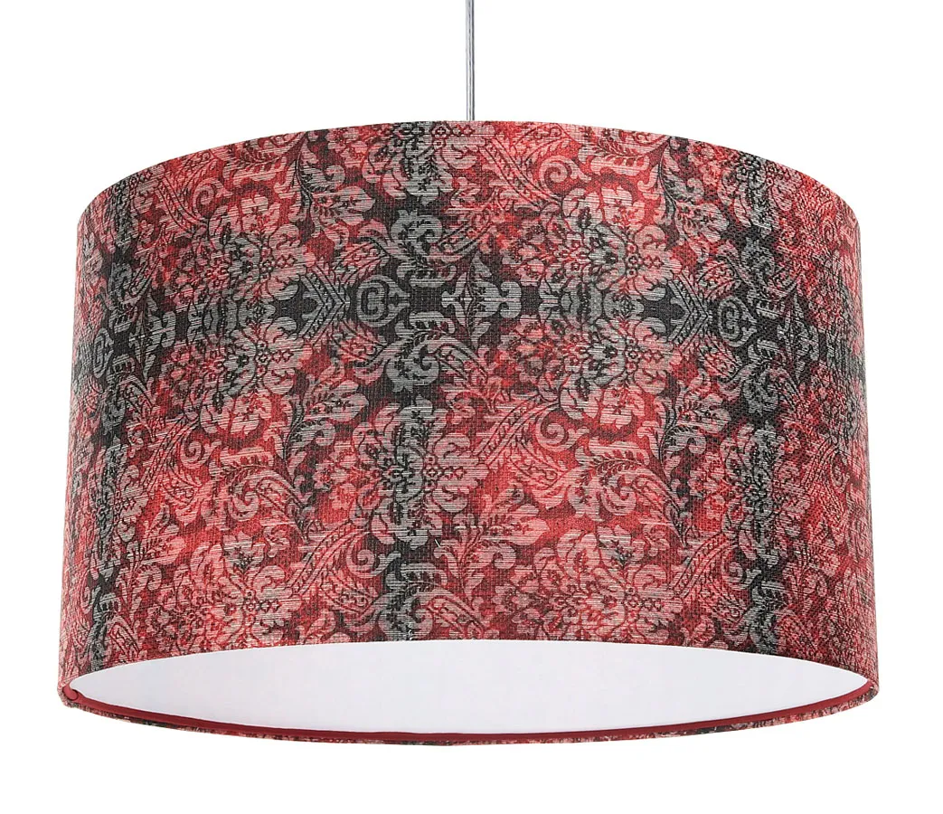 Czerwono-biała lampa wisząca nad stół z wzorem - S374 A2-T02
