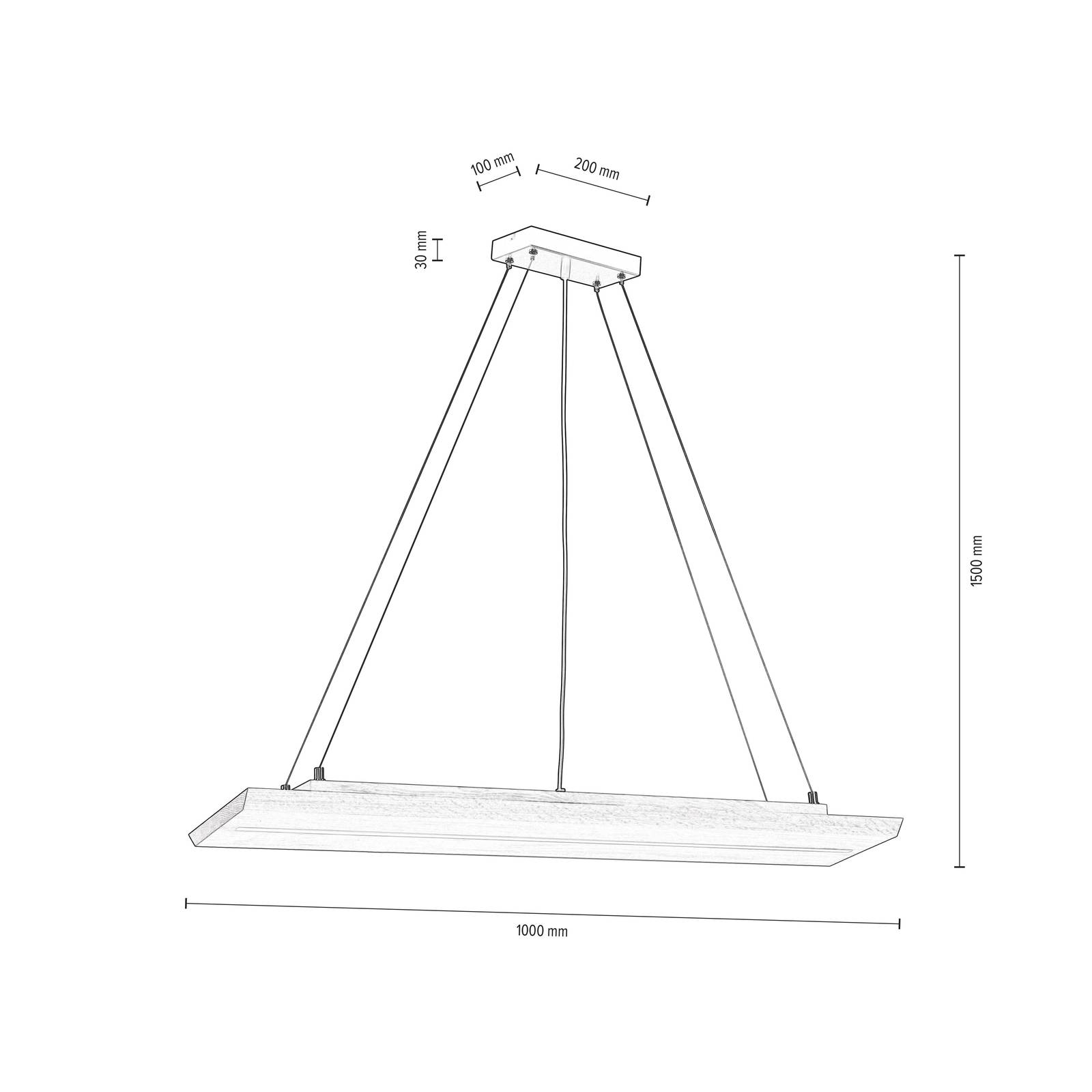 Envostar Tribe lampa wisząca LED, sosna ciemna