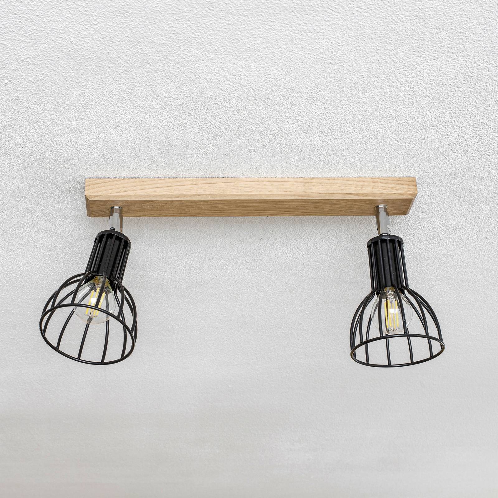 Envostar Aria lampa sufitowa dąb olejowany 2-pkt.