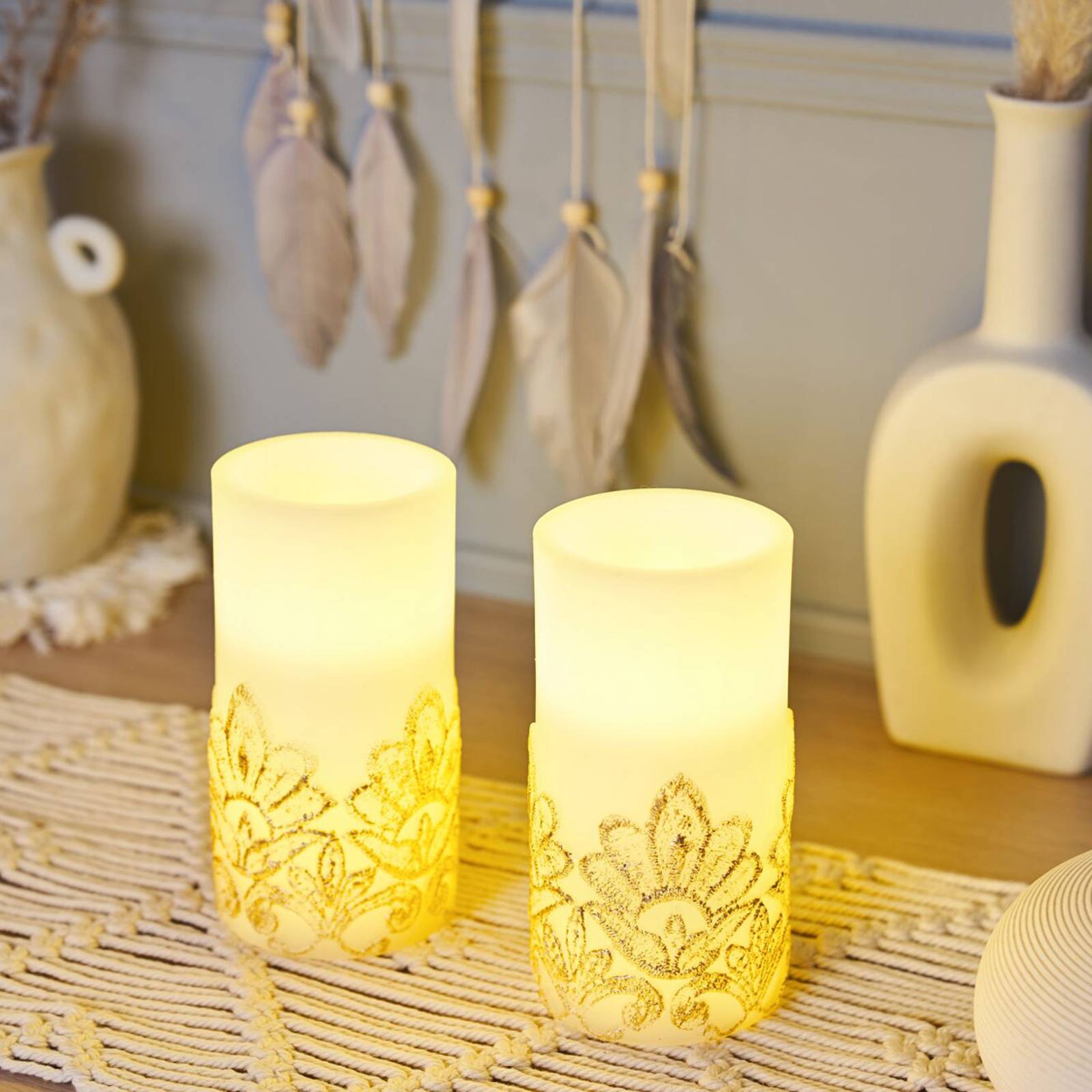 Pauleen Cosy Charm Candle świeca LED 2 szt., wosk