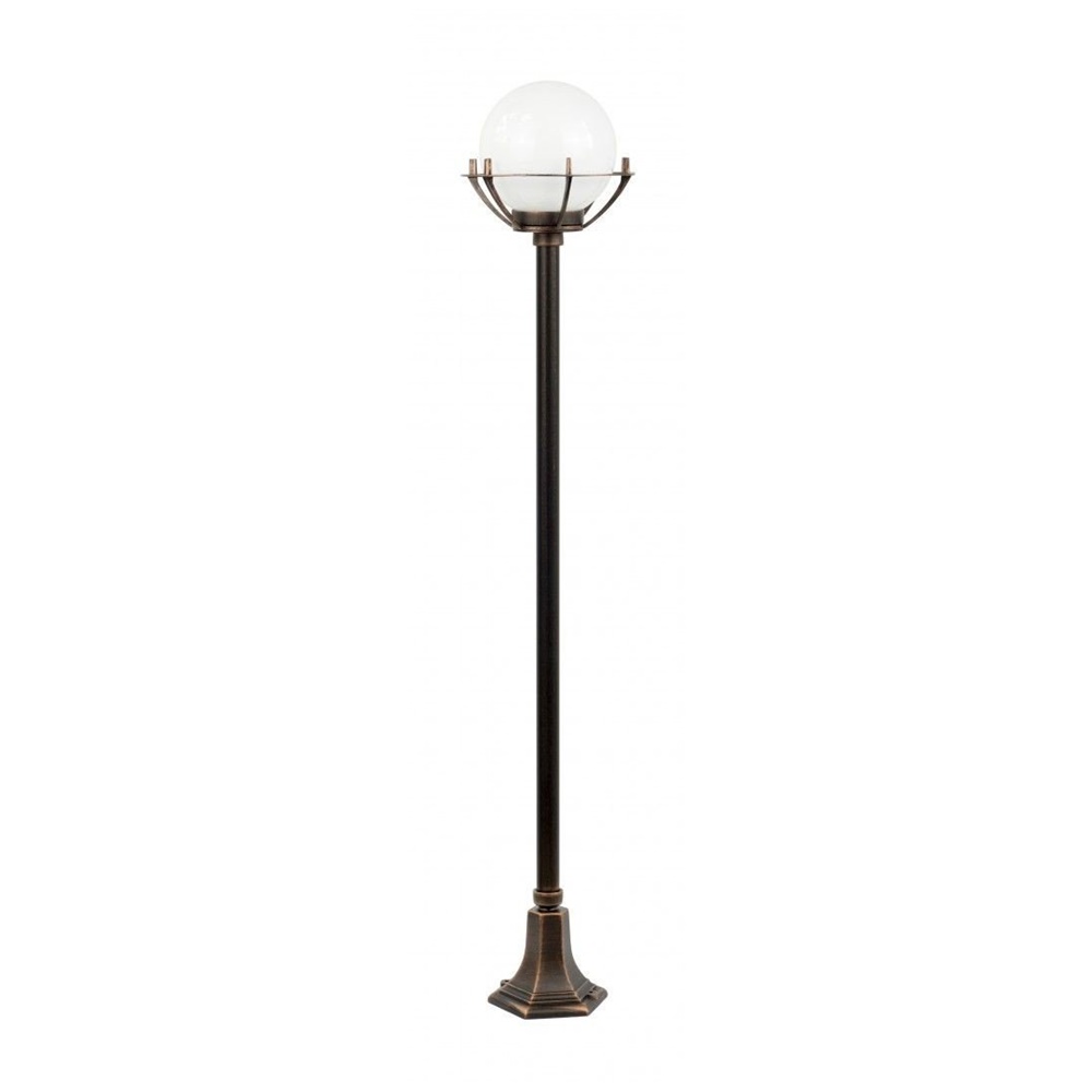 Lampa zewnętrzna stojąca patyna miedź Kule z koszykiem 200 K 5002/1/KPO OP M Suma