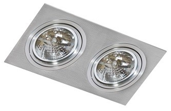 Azzardo Wpust wpuszczany kwadratowy aluminiowy SIRO 2 AZ0770 AZ0770