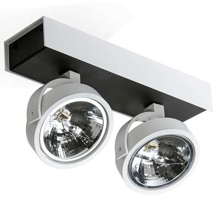 Spot LAMPA sufitowa GM4206-230V DIM 15W WH/BK reflektorowa OPRAWA LED 30W metalowa regulowana biała