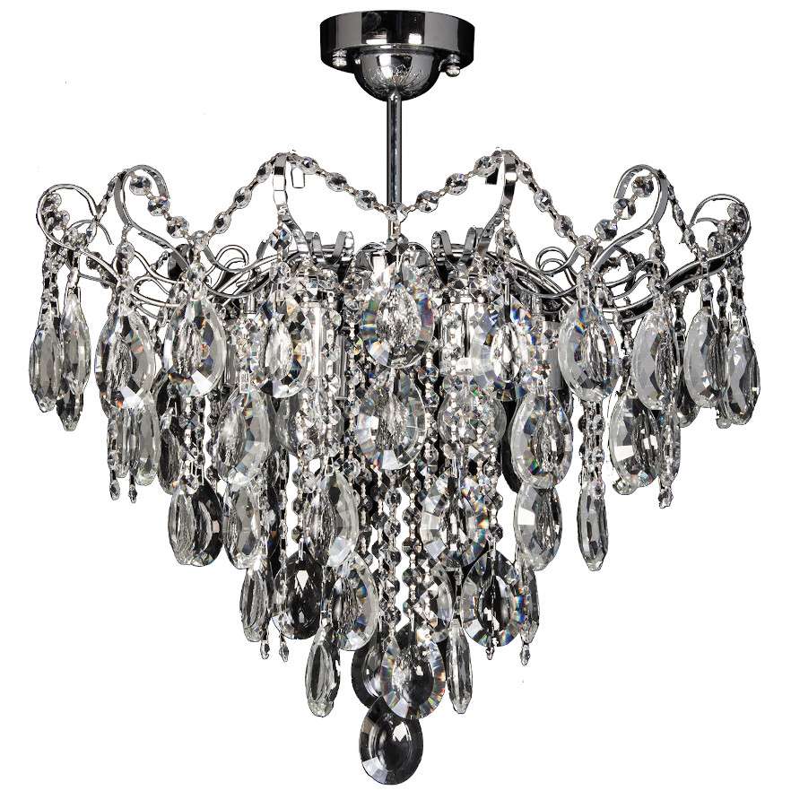 LAMPA sufitowa VEN E 1271/6 kryształowa OPRAWA pałacowa plafon crystal przezroczysty