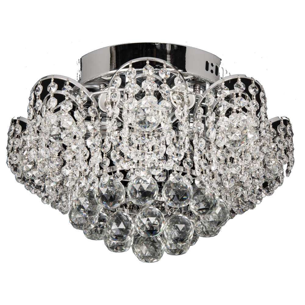 Lampa sufitowa VEN W-E 0880/7 LED 7W krople kryształowa przezroczysta